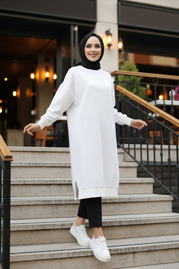 Ekru Tesettür Tunik 30645E - 1