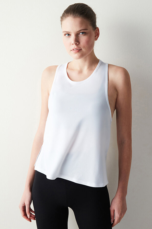 White Crew Neck Sports Athlete