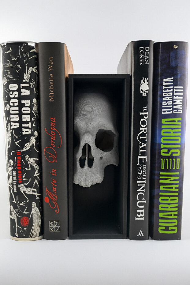 Premium Bookshelf Decor, Skull Pattern - 4