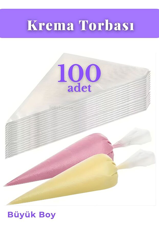 100-Pack Cream Bag Disposable Whipped Cream Piping Bag Large Size Decorating Bag Cream Dispensing Bag