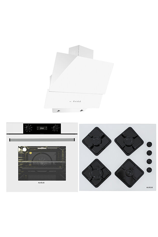 Ankastre Set 3'lü Beyaz Platinum - 1