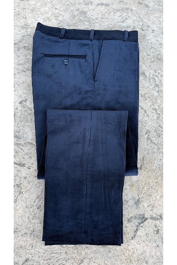 Men's French Velvet Trousers Stretch Fabric Comfortable a Quality