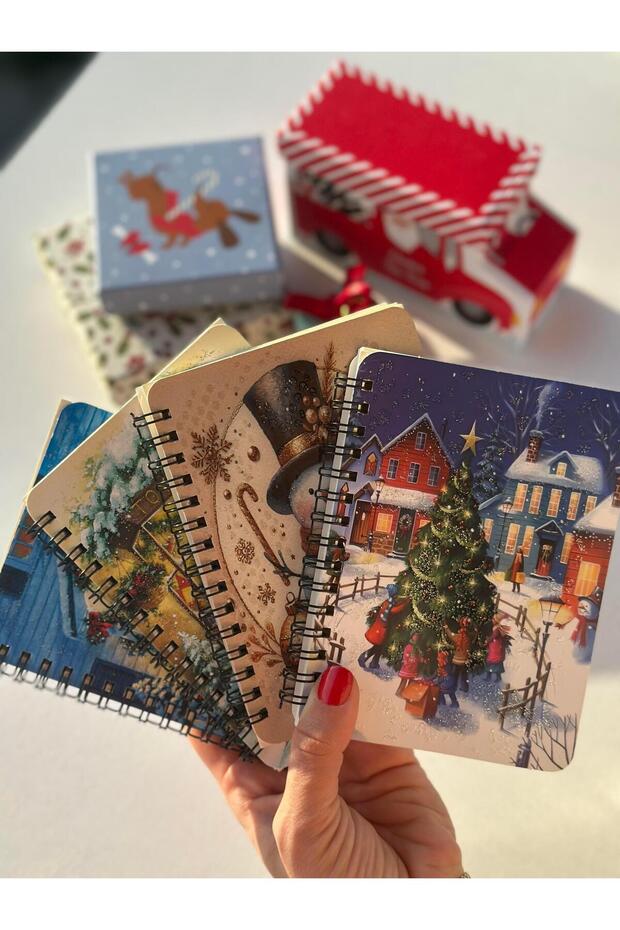 Glittery 4-Pocket Notebook New Year Unlined Spiral 11X14.5 cm New Year's Eve