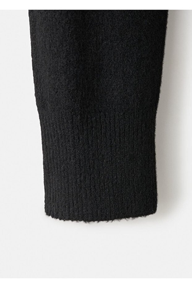 Balıkçı yaka triko elbise - 6