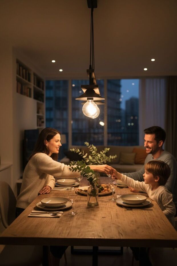 Retro Rustik Eskitme Ahşap 3'lü Siyah Sarkit Avize - 5