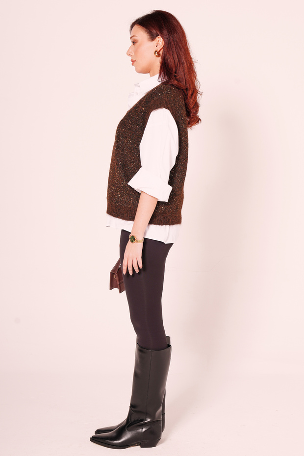 Simli V Yaka Triko - 4