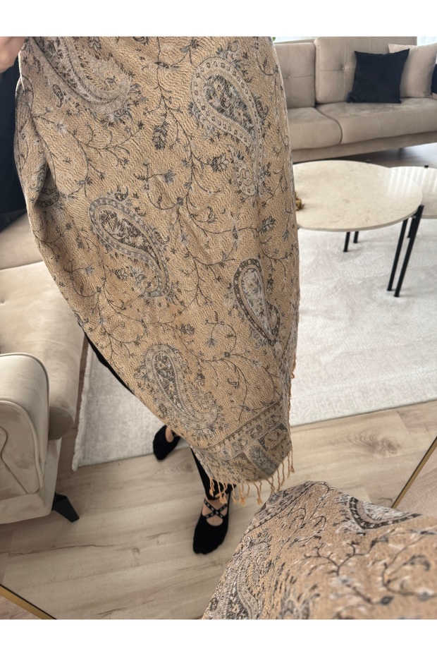 Rustic Harmony Dokuma Kaşmir Şal - 2