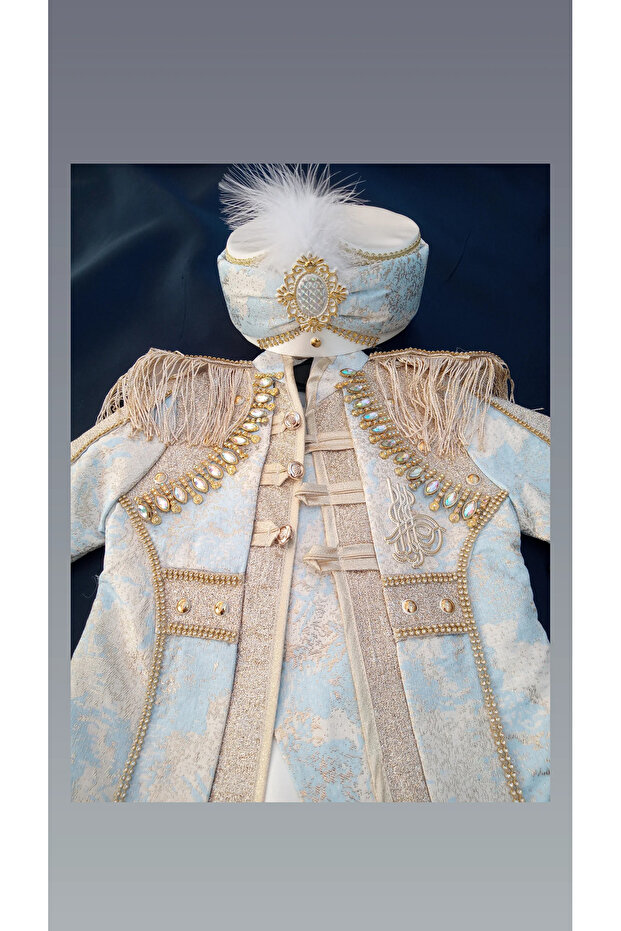 Şehzade Sünnet Elbiseleri -Mavi - 2