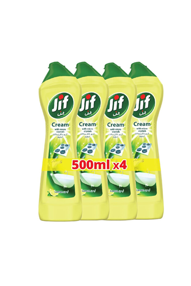 منظف كريم الليمون، 500 مل (عبوة من 4 قطع)