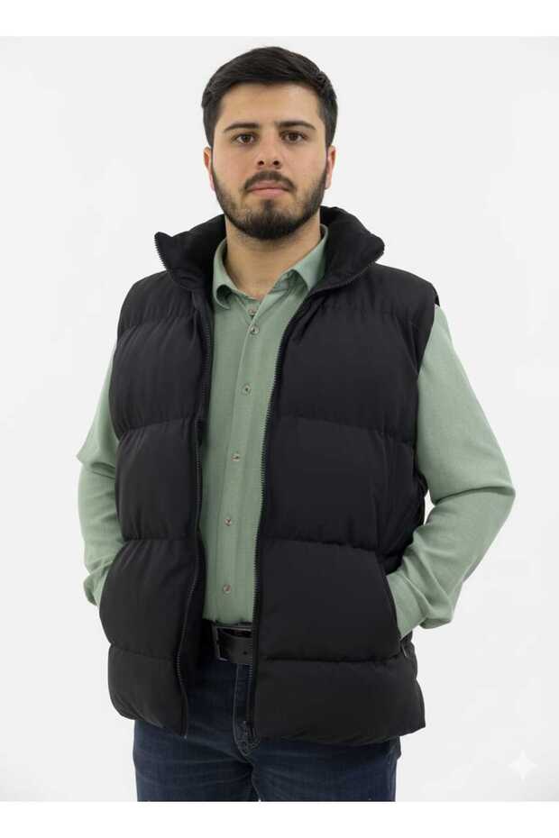 Men's Black Puffer Jacket Relax Fit