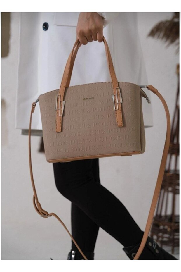 Justpolo Women's 4-Compartment Hand and Shoulder Bag with Accessories
