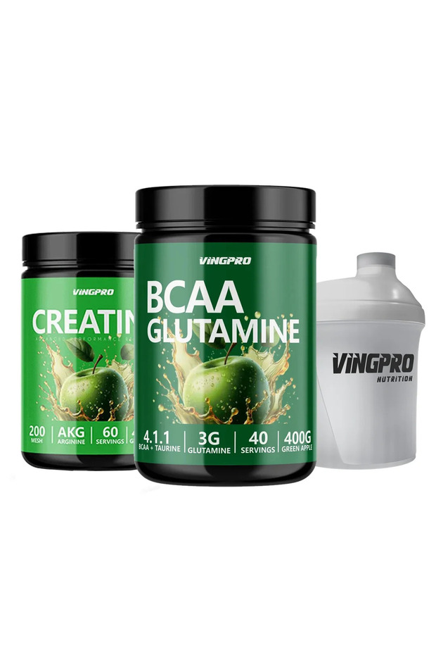 BCAA 4.11 + Gulutamin Creatin Shaker - Set