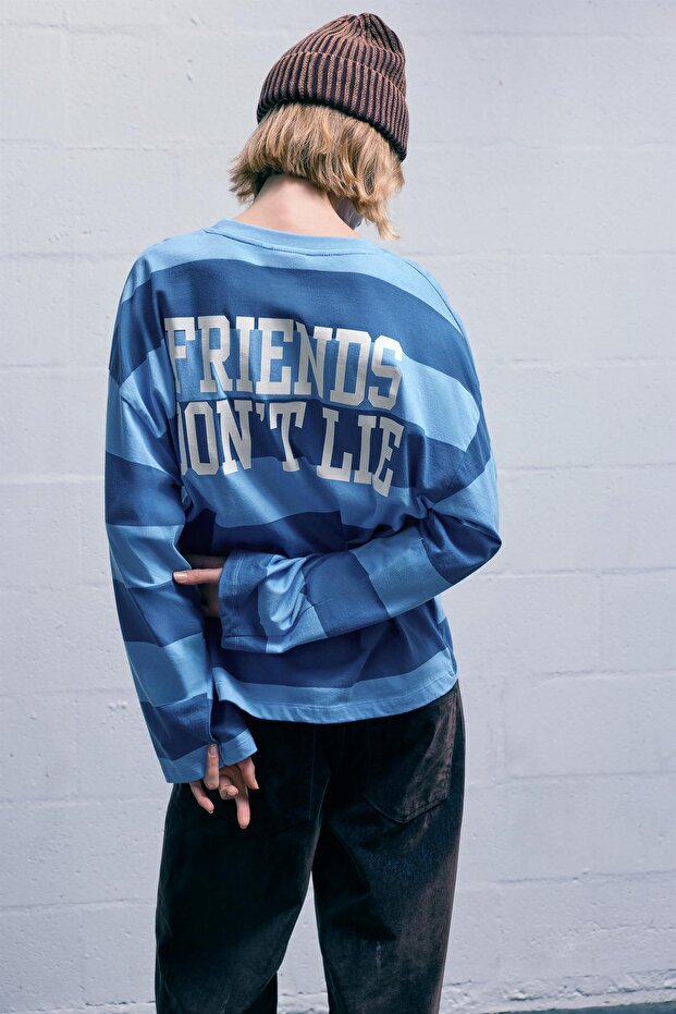 Stranger Things çizgili t-shirt - 5