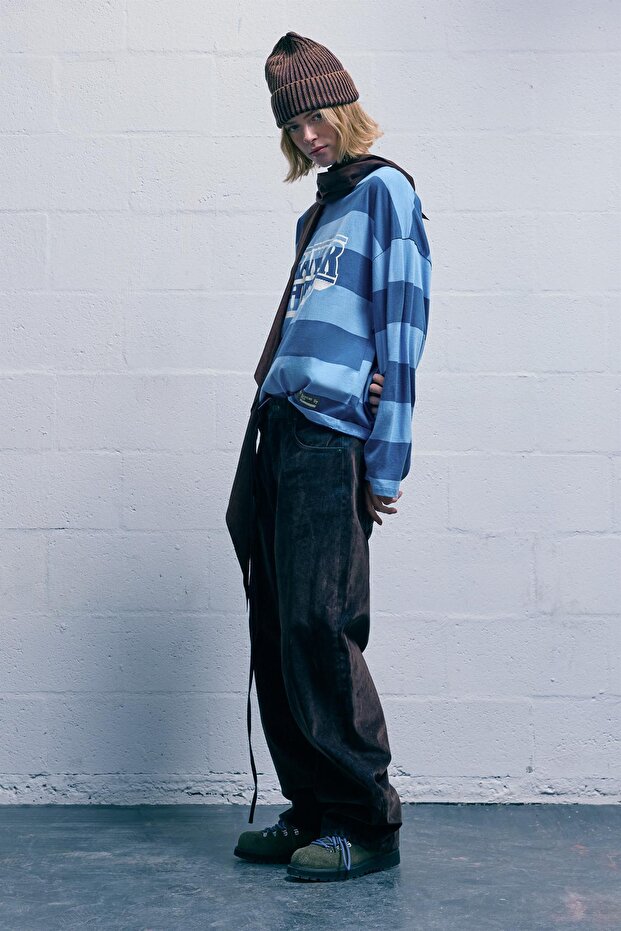 Stranger Things çizgili t-shirt - 3