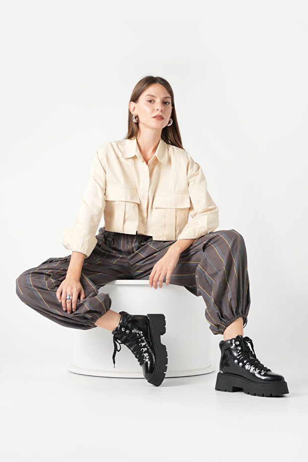 Jenifer Kadın Siyah Kalın Tabanlı Bot - 4