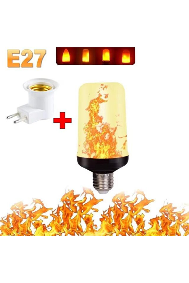 مصباح إضاءة LED E27 بأربعة أوضاع E2 B22 E27 بتأثير اللهب وأربعة أوضاع محاكاة النار المتذبذبة للحفلات KTV