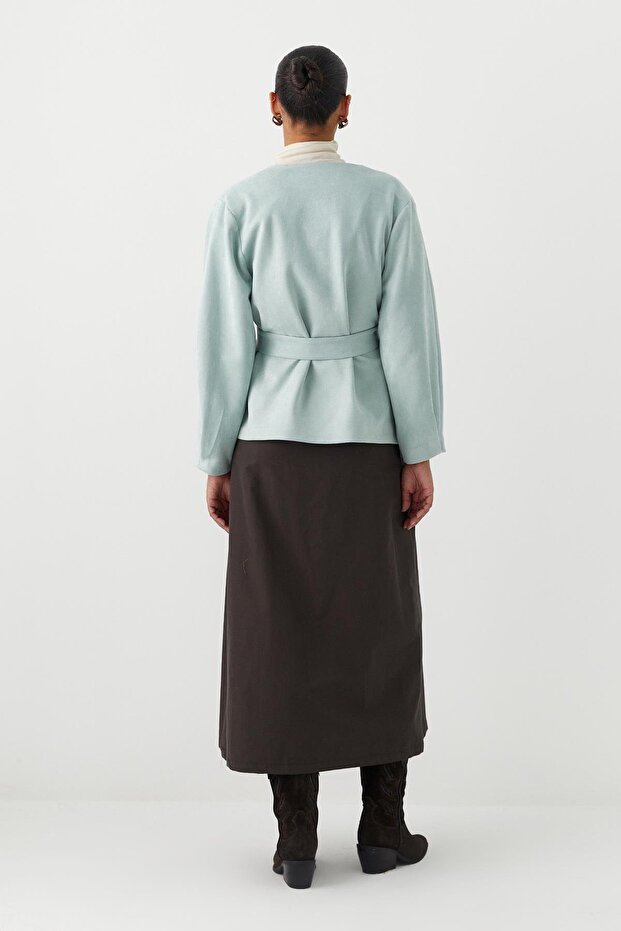 Süet Ceket Mint - 4