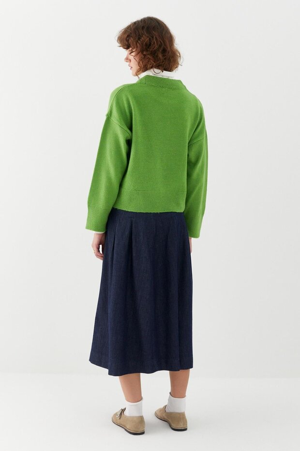 Basic Triko Kazak Yeşil - 4