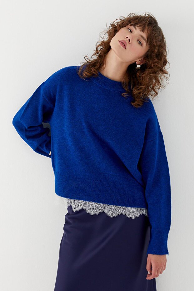 Basic Triko Kazak Saks Mavisi - 2