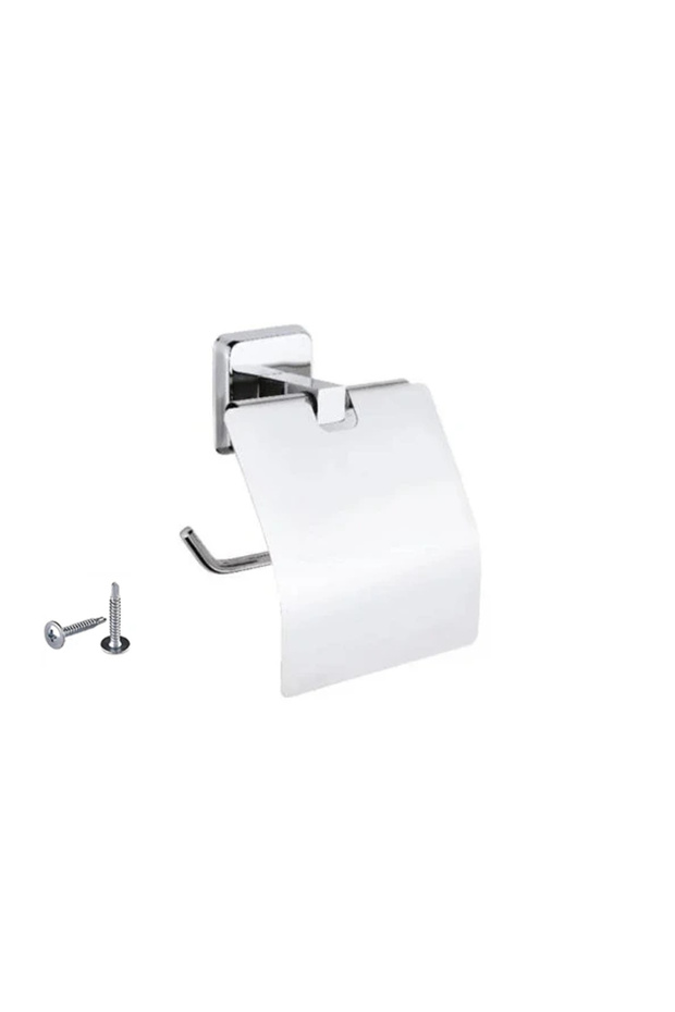 Toilet Paper Holder with Cover Lal Model Chrome Color