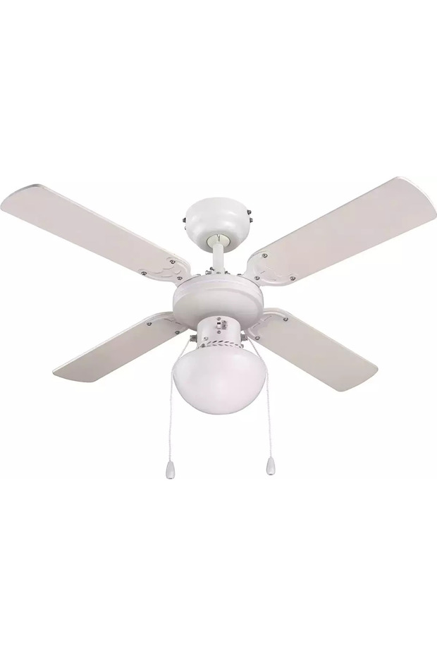 AYDINLATMALI 4 KANATLI EKO BEYAZ TAVAN VANTİLATÖRÜ 92 CM 60 WATT - 1