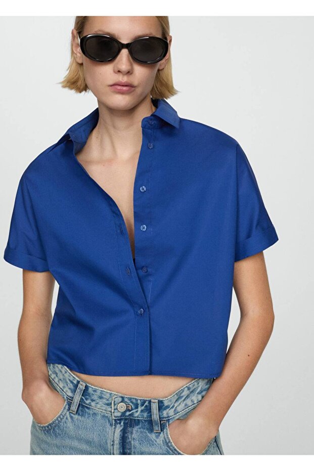 %100 pamuklu kısa gömlek - 1