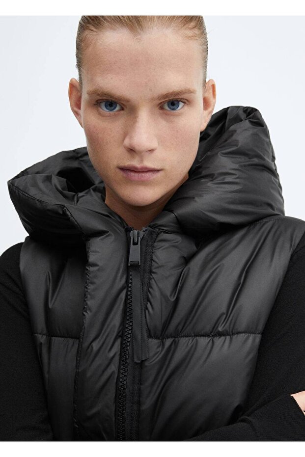 Uzun kapitone yelek - 8