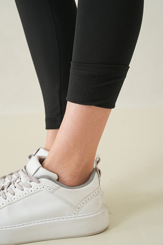 Μαύρο καλσόν με επένδυση fleece και εσωτερικό φλις για χειμερινή χρήση 104 - 3