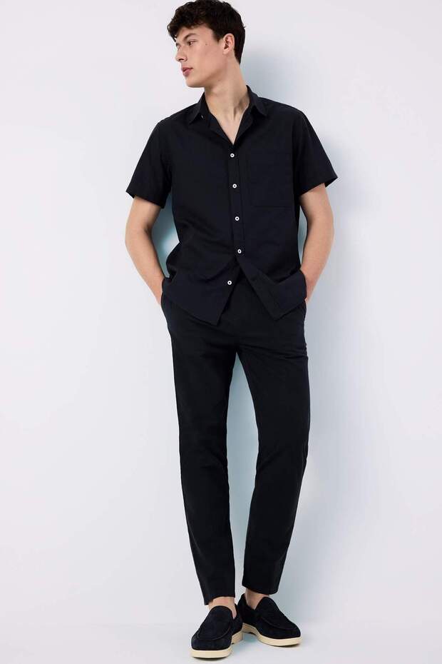 %100 Pamuk Basic Gömlek D7551AX25SP - 2