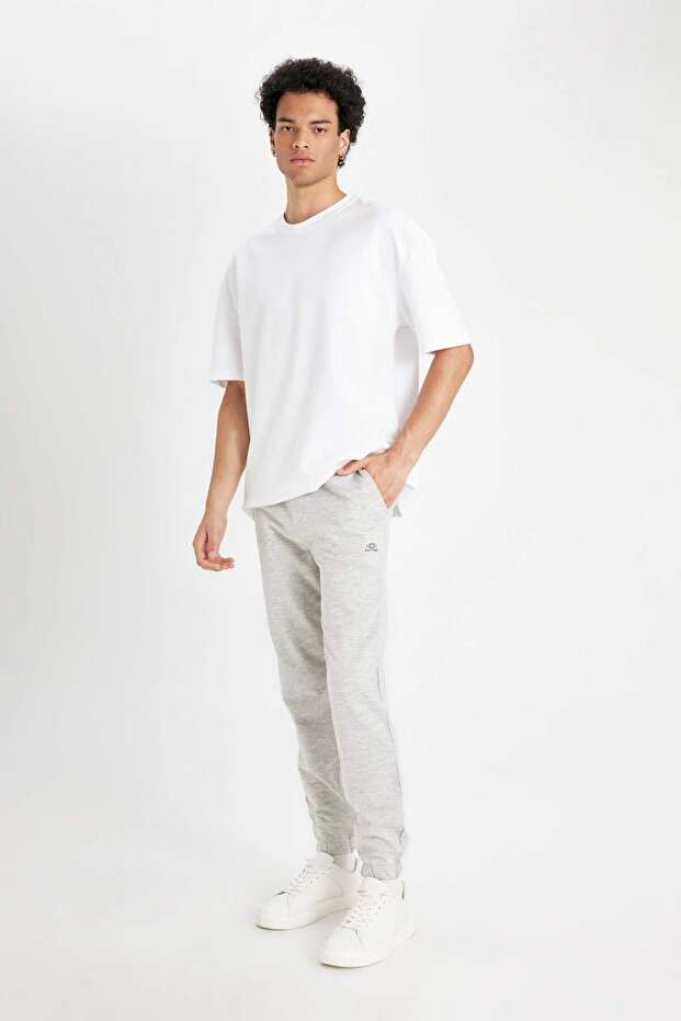 Regular Fit Eşofman Altı Cepli Basic Düz Beli Bağcıklı Lastikli Paça D4416AX25SP - 3