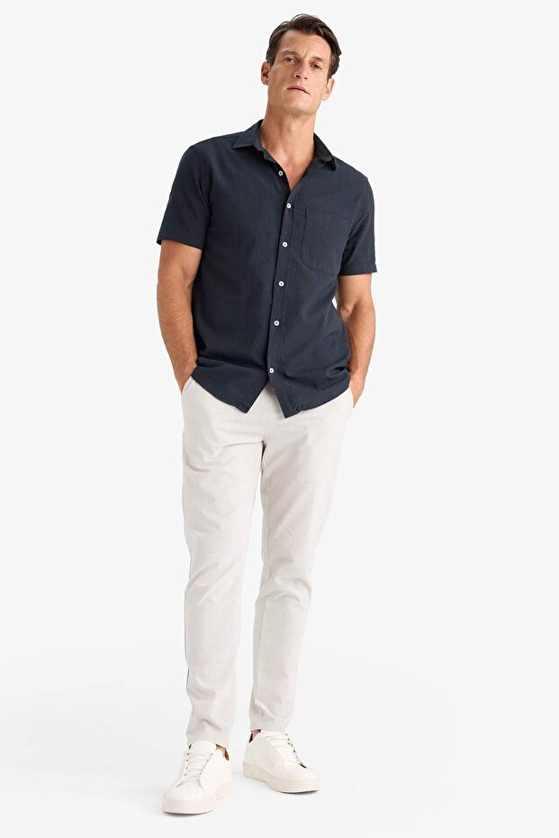 %100 Pamuk Basic Gömlek D7551AX25SP - 5