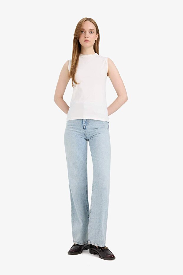 Bisiklet Yaka Basic Düz Atlet D4894AX24WN - 2