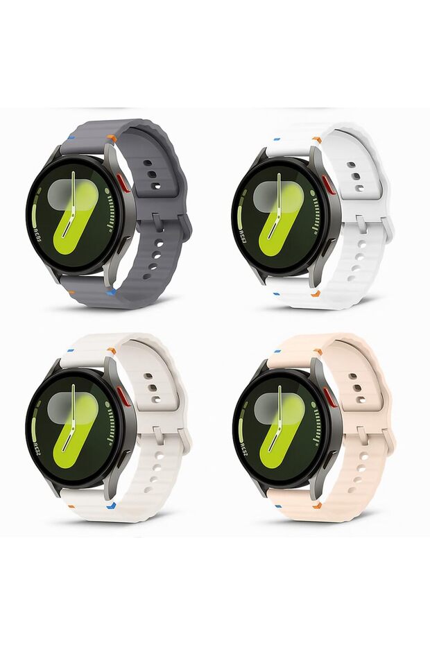 22mm Sport Band for Samsung Galaxy Watch Ultra LTE 47mm - White / Beige / Pink / Grey