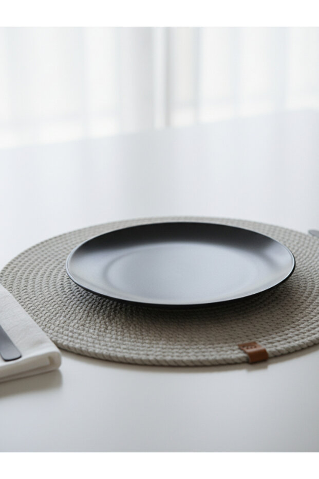 6 Pieces Placemat Runner Wicker Plate Presentation Dowry Set Knitted Bamboo Knitted Plate Bottom Fireproof