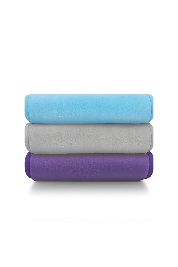 Makeup Remover Cloth Reusable Microfiber Face Towel Washable | 3 Per Pack | Blue, Grey, Purple