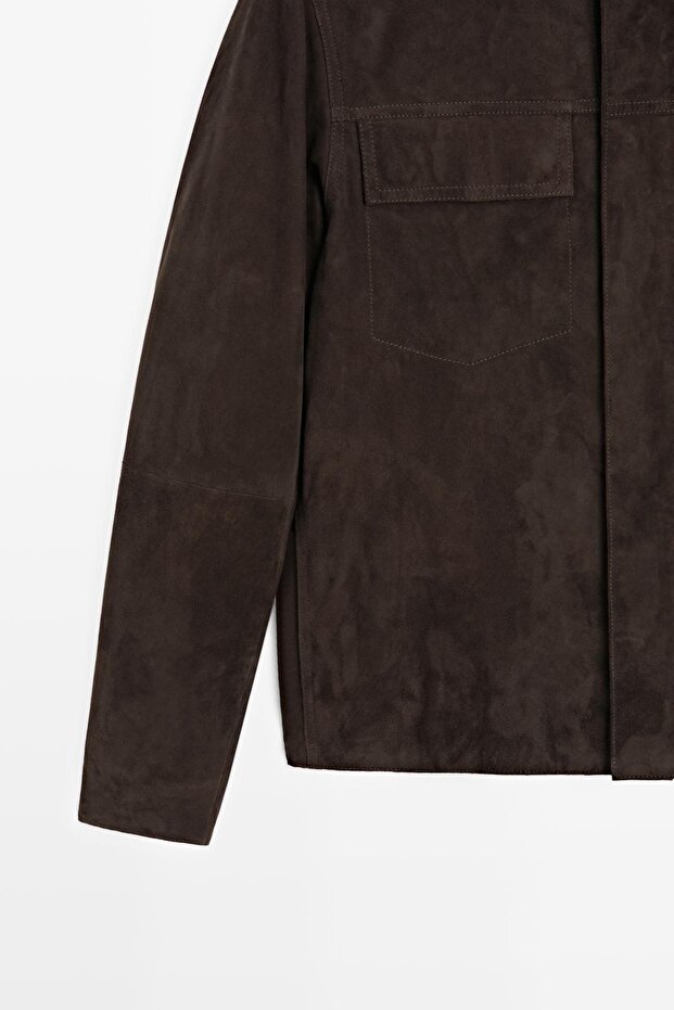 Cepli süet deri ceket - 8