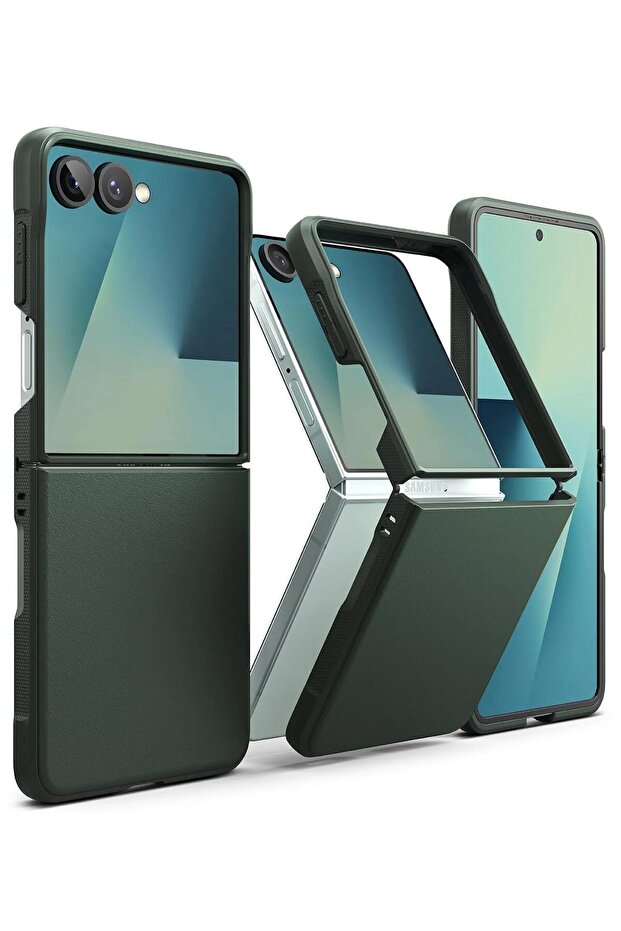 Samsung Galaxy Z Flip 7 Case Cover | Onyx Series |Dark Green