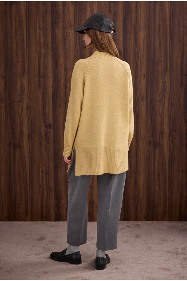 Balıkçı Yaka Basic Kazak Tereyağı - 5