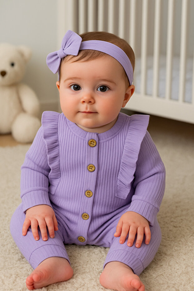 Ruffled Ribana Transitional Baby Rompers - Bandana Newborn/3/6/9 Months
