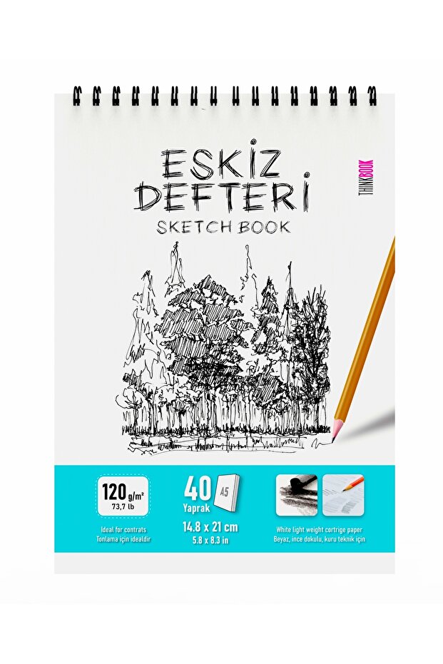 Eskiz A5, A4 Spiralli Defter 2'li Set - 6