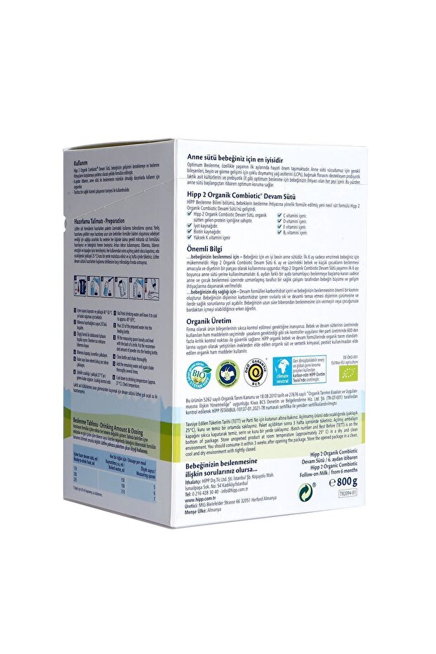 NO:2 COMBİOTİC DEVAM BEBEK SÜTÜ 800 GR 4 ADET - 6
