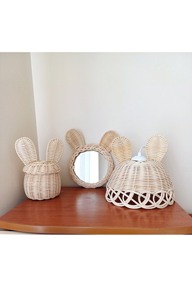 3lü Avize Ayna ve Sepet Seti - 1