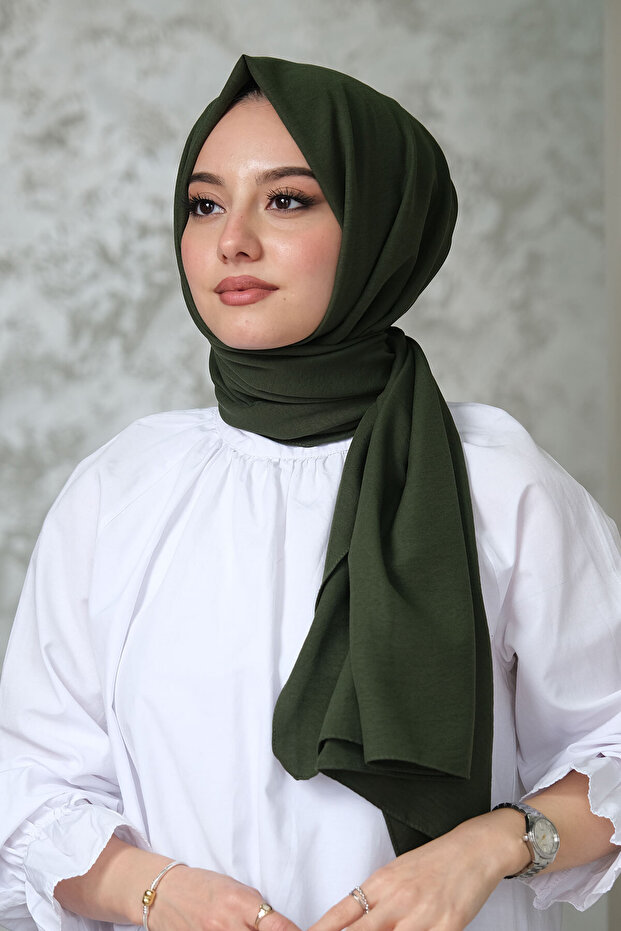 شال قطن جاز كاكي