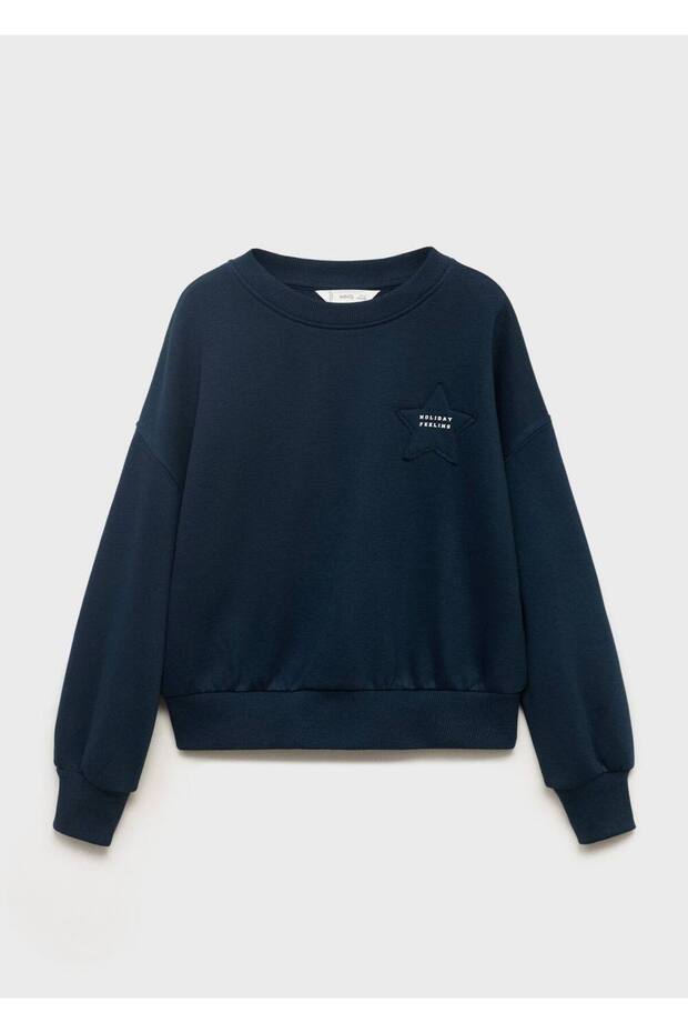 Yıldız işlemeli sweatshirt - 1