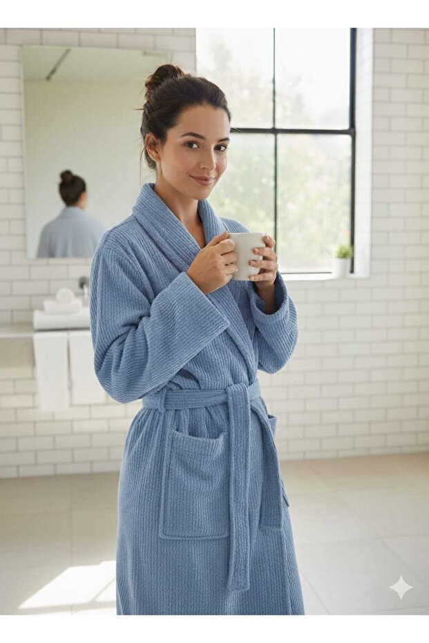 Cotton Bathrobe, Salt Collar Bukle, Hotel Bathrobe, Spa and Hammam Bathrobe