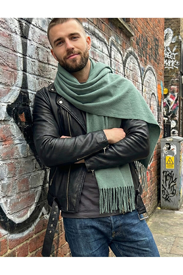 Kaşmir Yünlü Omuz Şalı - 2