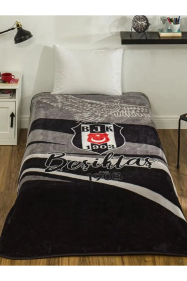 Besiktas Eagle Single Polyester Blanket Patterned - 2