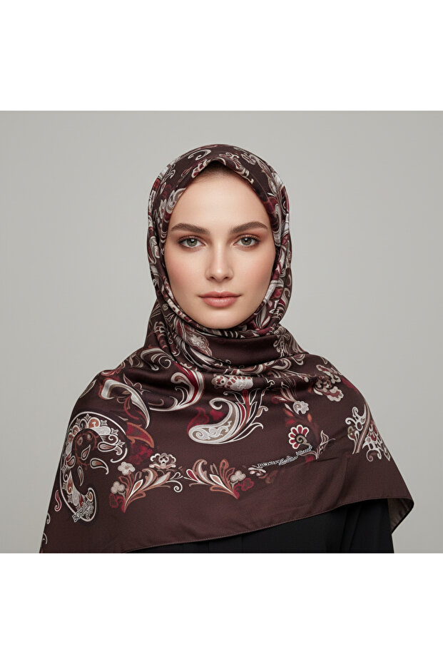 Elegant Ottoman Motif Floral Patterned Shawl