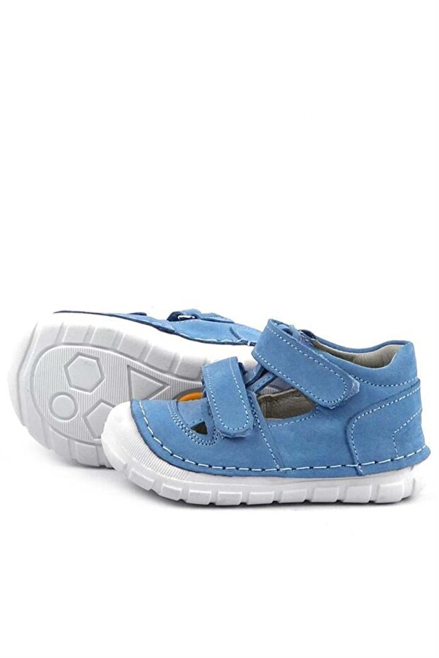 حذاء روبي من الجلد الطبيعي باللون الأزرق للصيف من إيرست ستيب - 5