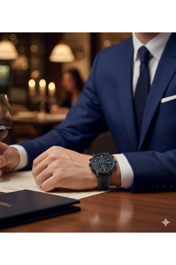 6042 Men's Wristwatch with All Functions Active